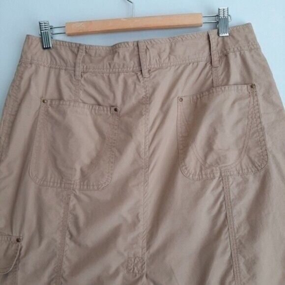 DELLA SPIGA / Italy Casual Skirt Cotton Tan Cargo Pocket Sz 12 - Picture 6 of 9